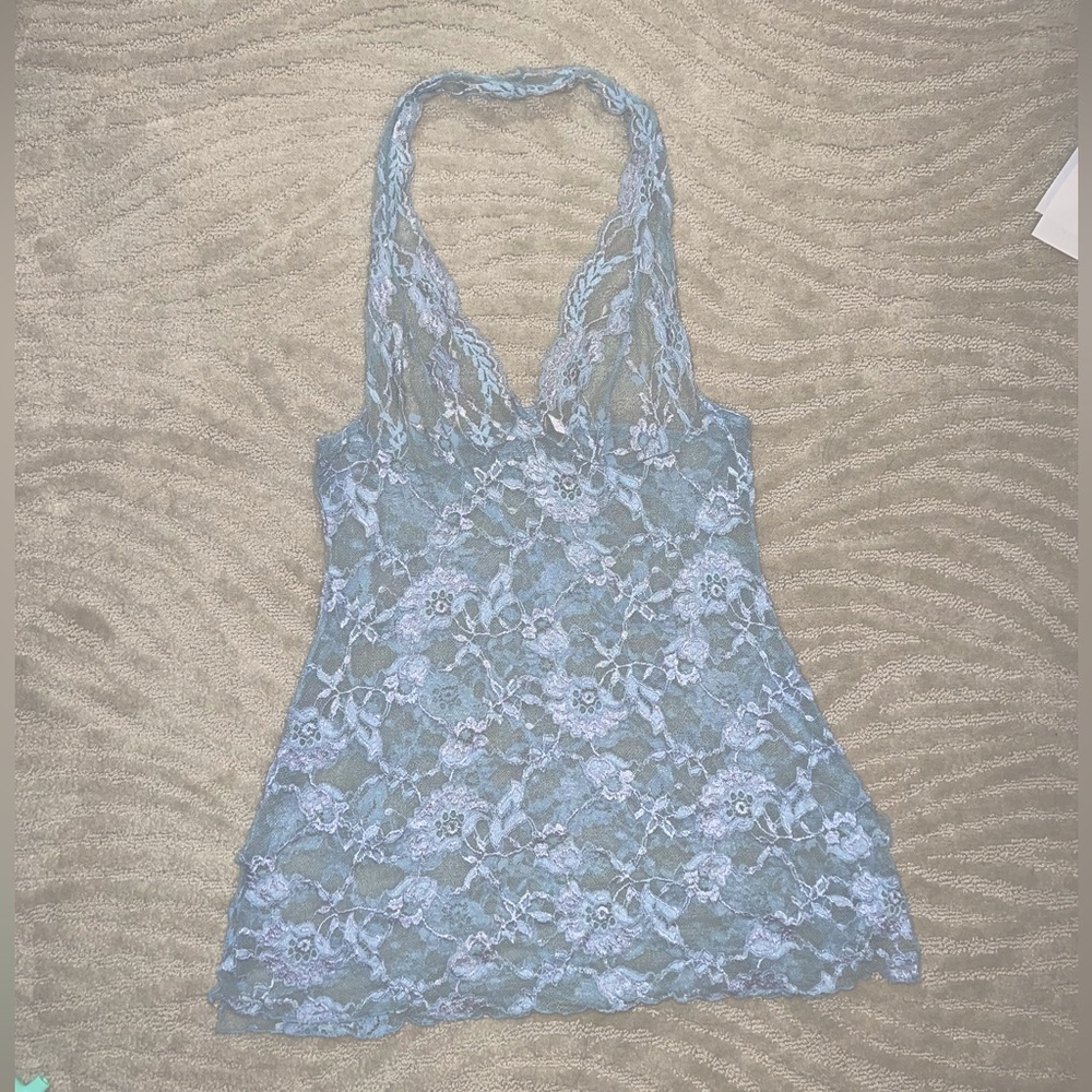 VICTORIA’S SECRET LACE HALTER MINI DRESS